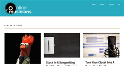 Desktop Screenshot of onlinemusicians.com