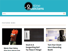 Tablet Screenshot of onlinemusicians.com